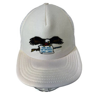 Vintage Snapback Trucker Baseball Hat Cap NRA The Bill of Rights 1791-1991